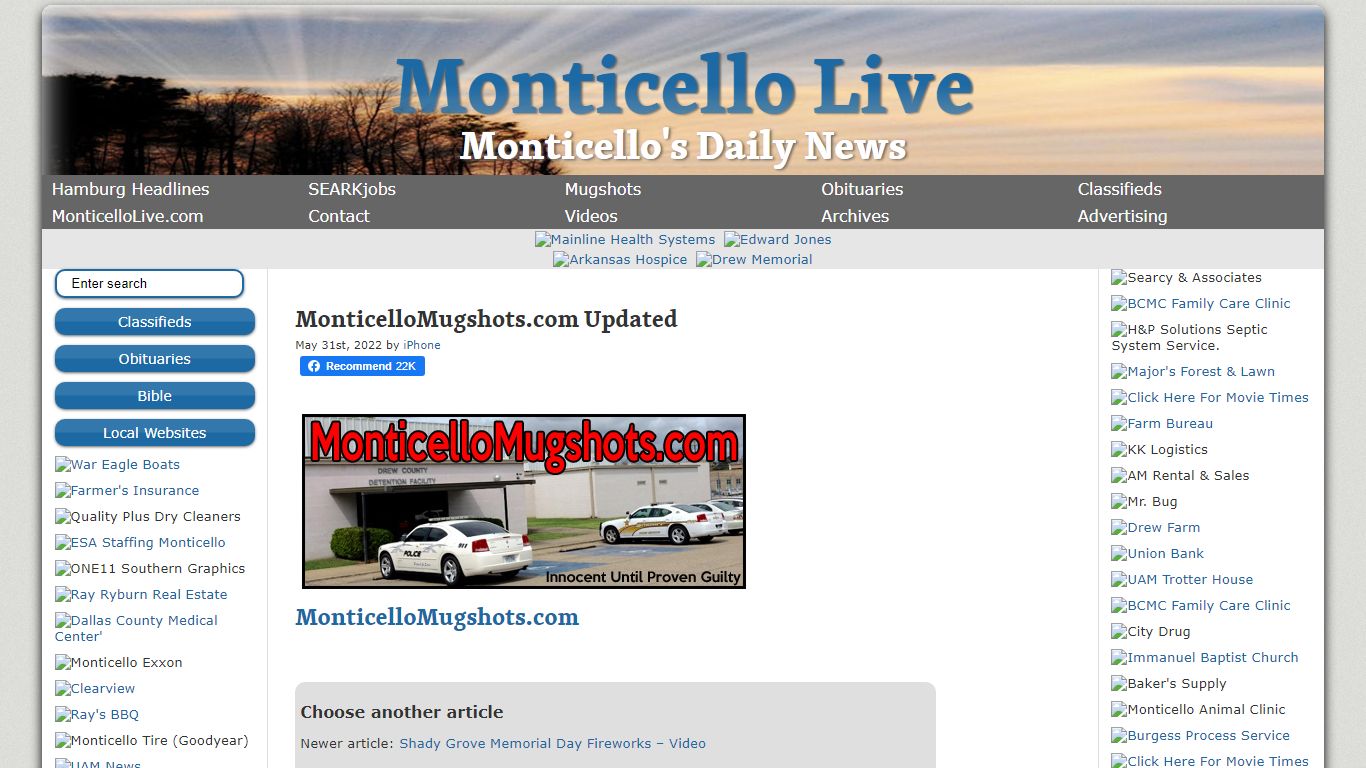 MonticelloMugshots.com Updated | Monticello Live